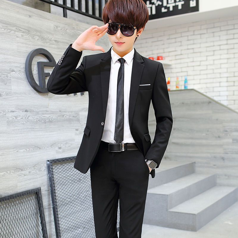 Korean Men Formal Wear - Completo da Uomo Tre Pezzi Slim