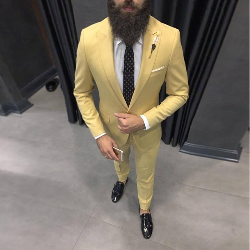 Men Formal Wear For Dinner - 2025 Ultimi abiti da uomo gialli