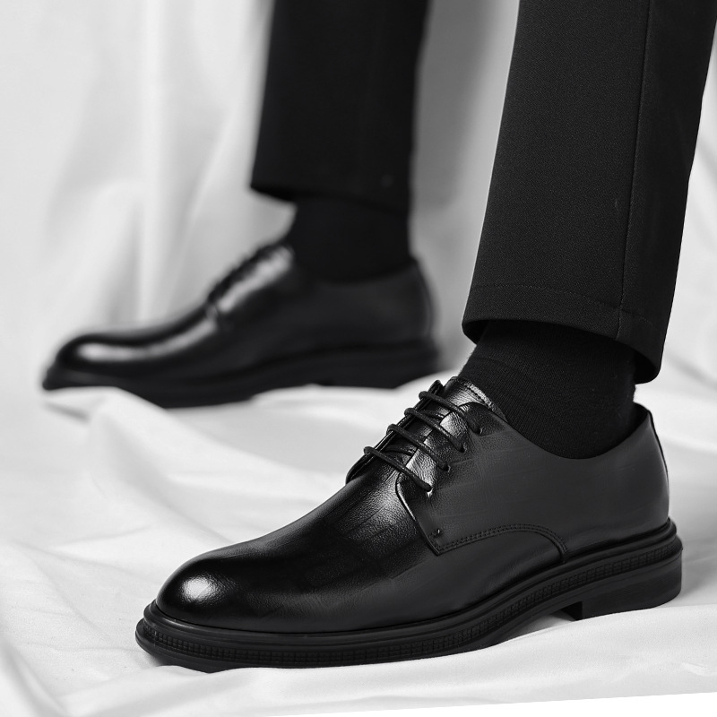 Men Formal Wear All Black - Scarpe eleganti da uomo in pelle
