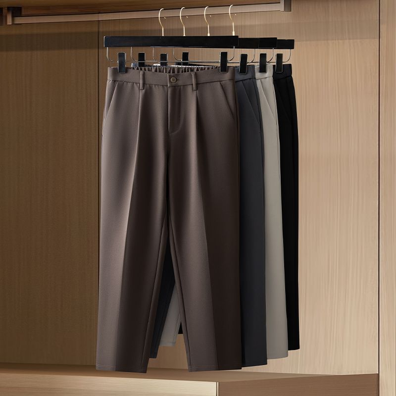 Korean Men Formal Wear - Pantaloni Eleganti da Uomo Slim Fit