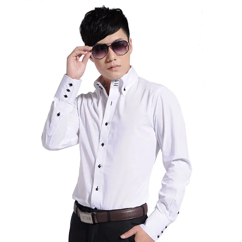 Camicia elegante da uomo con c - Korean Men Formal Wear recensione e prezzo