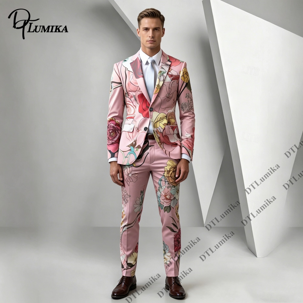 Completo da uomo DTLumika rosa - Men Formal Wear Photoshoot recensione e prezzo
