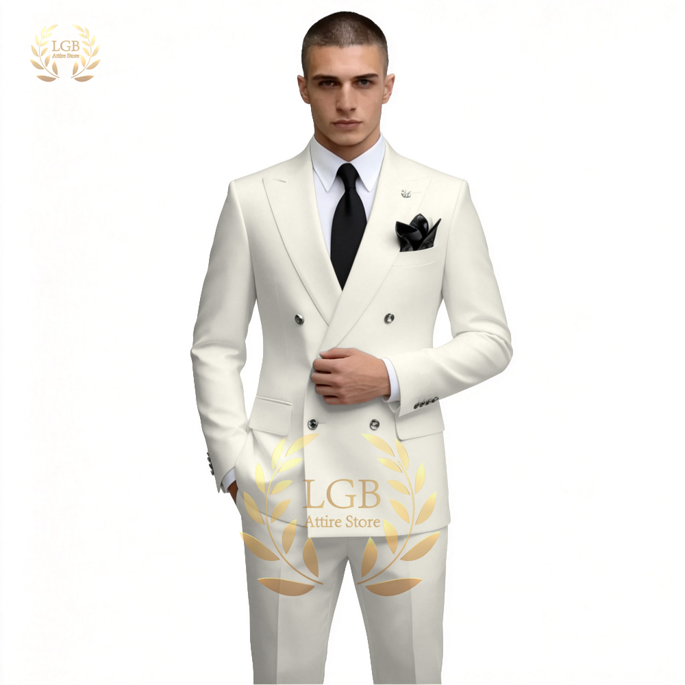 Completo da Uomo Bianco Doppio - Men Formal Wear For Dinner recensione e prezzo