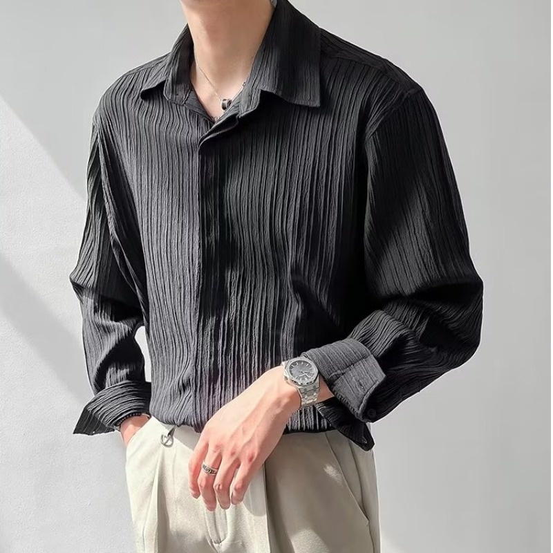 Camicia a maniche lunghe bianc - Korean Men Formal Wear recensione e prezzo